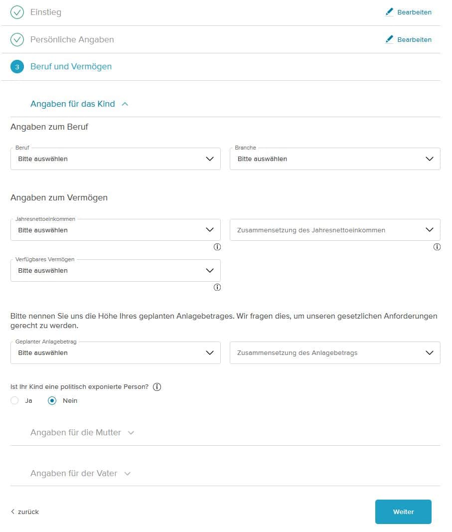 Consorsbank Junior-Depot eröffnen Beruf und Vermögen Kind