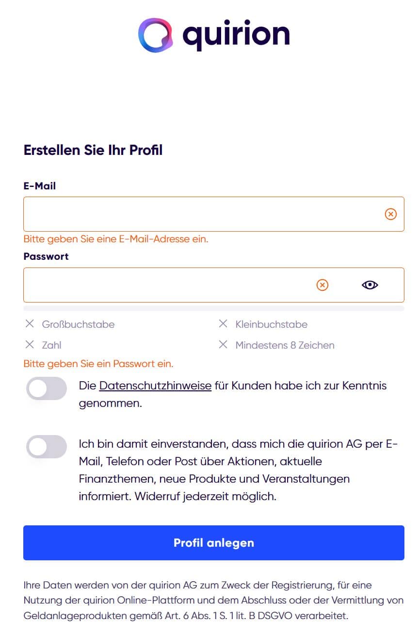 10_quirion erfahrungen robo advisor vorschlag profil erstellen