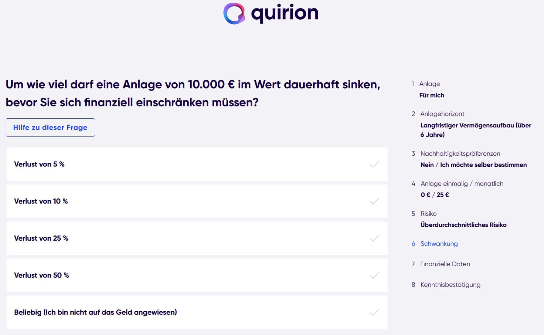 6_quirion erfahrungen robo advisor Schwankungen