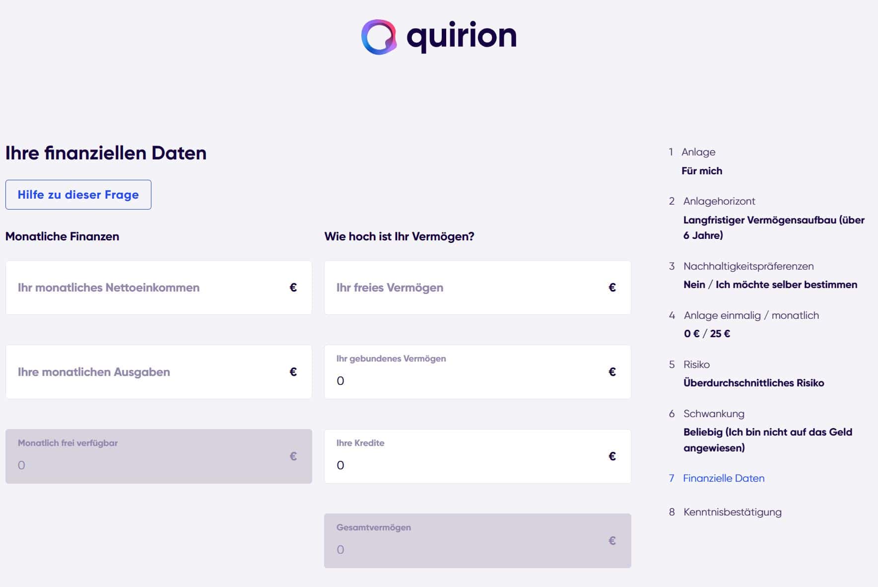 7_quirion erfahrungen robo advisor finanzielle Daten