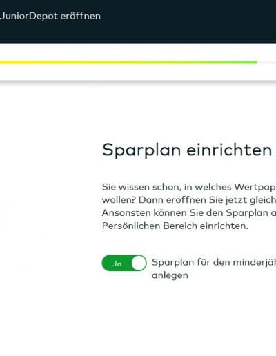 Comdirect Junior Depot eröffnen Angaben Sparplan FTSE All-World