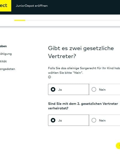 Comdirect Junior Depot eröffnen Angaben