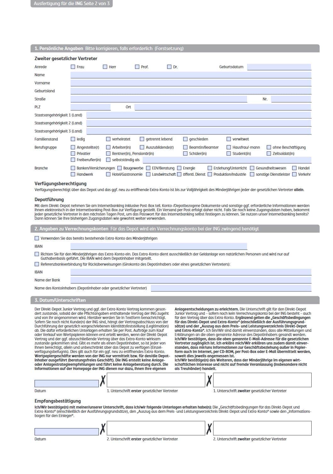 ING Direkt-Depot Junior Vertrag PDF2