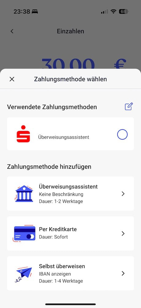 Bling Card aufladen Zahlungsmethoden