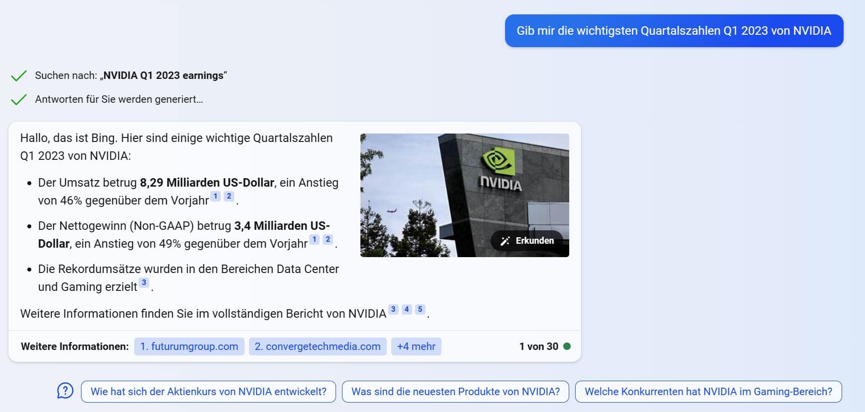 chatgpt bing nvidia q1 2023