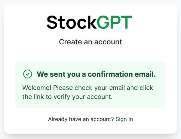 stockgpt registrieren anleitung e-mail bestätigen